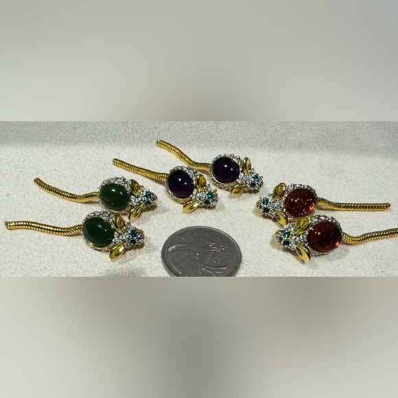 Vintage Mice Cabachon Brooches - Picture 5 of 11